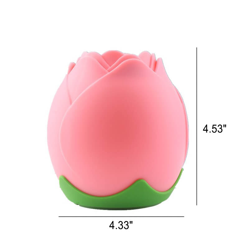 Creative Rose Silicone Pat USB Atmosphere LED Night Light Table Lamp
