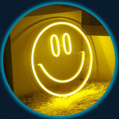 Neon Smiley Silicone LED Atmosphere Decorative Neon Lights