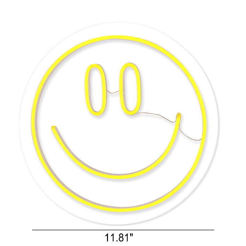 Neon Smiley Silicone LED Atmosphere Decorative Neon Lights