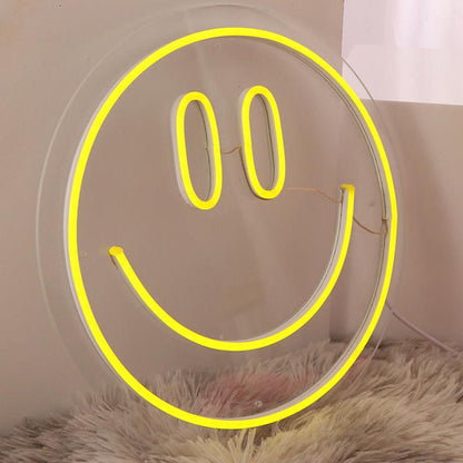 Neon Smiley Silicone LED Atmosphere Decorative Neon Lights