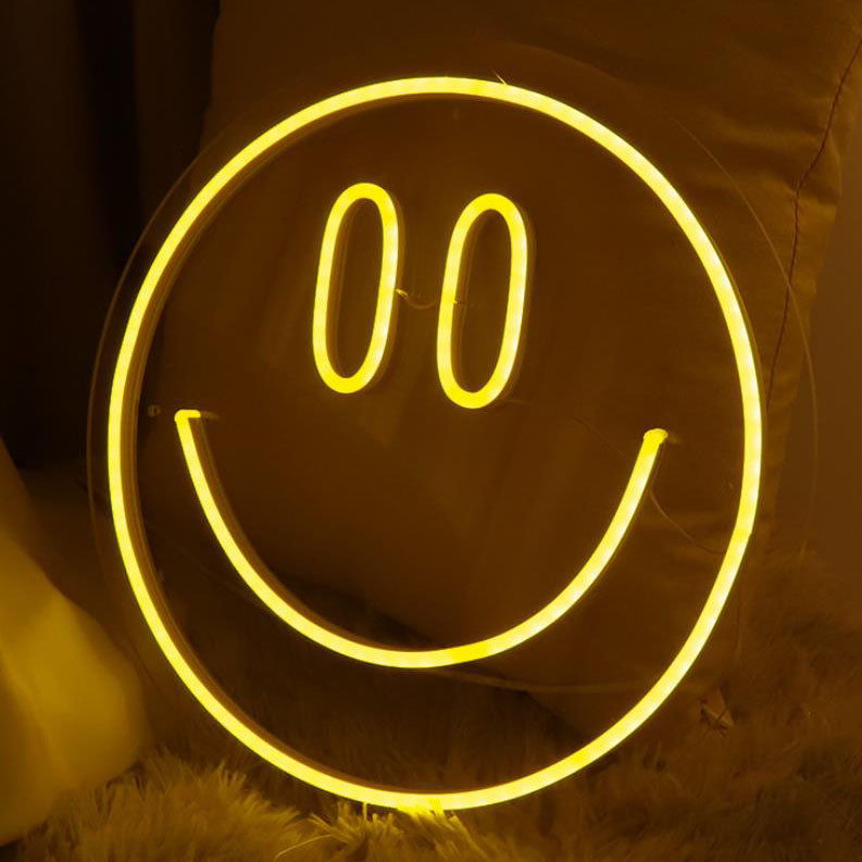 Neon Smiley Silicone LED Atmosphere Decorative Neon Lights