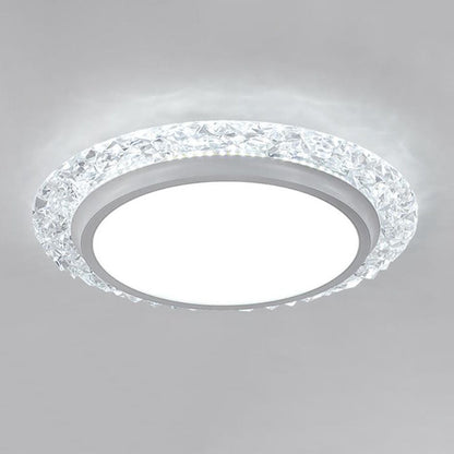 Nordic Minimalist Light Luxury Round Iron Aluminum Acrylic LED Flush Mount Lighting