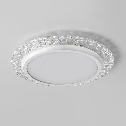Nordic Minimalist Light Luxury Round Iron Aluminum Acrylic LED Flush Mount Lighting