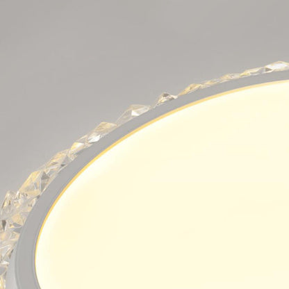 Nordic Minimalist Light Luxury Round Iron Aluminum Acrylic LED Flush Mount Lighting