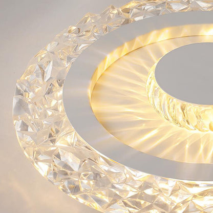 Modern Light Luxury Round Acrylic Iron Aluminum LED Flush Mount Lighting