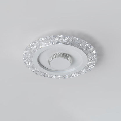 Modern Light Luxury Round Acrylic Iron Aluminum LED Flush Mount Lighting