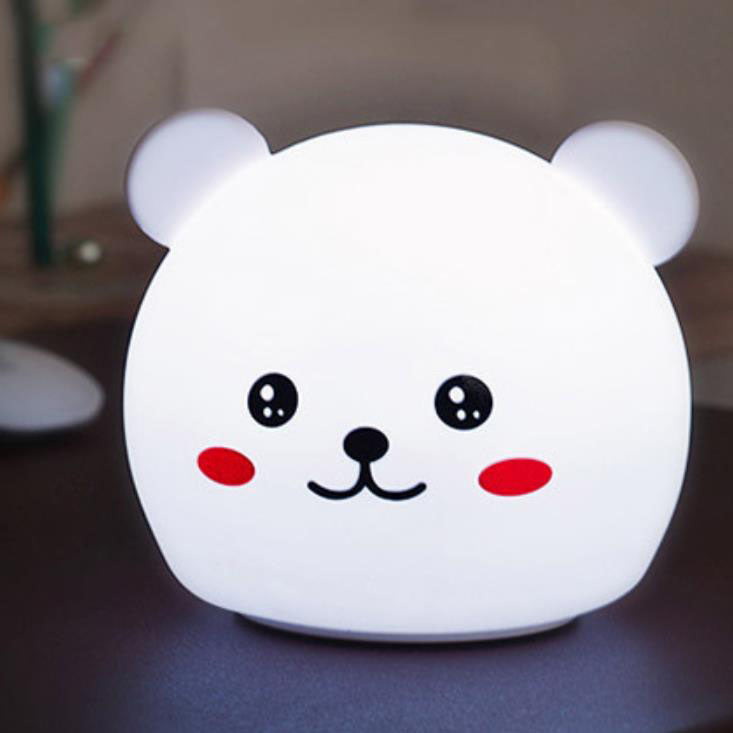 Cartoon Animal Colorful Silicone LED Night Light Table Lamp