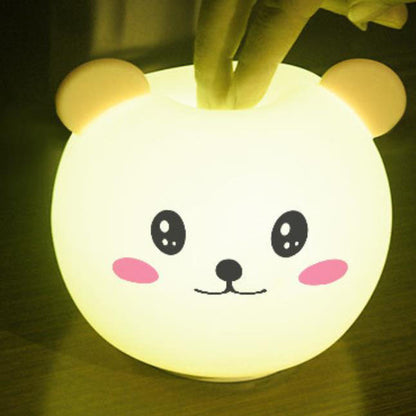 Cartoon Animal Colorful Silicone LED Night Light Table Lamp