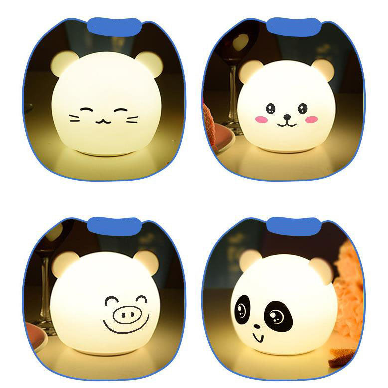 Cartoon Animal Colorful Silicone LED Night Light Table Lamp