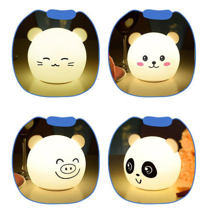 Cartoon Animal Colorful Silicone LED Night Light Table Lamp