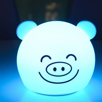 Cartoon Animal Colorful Silicone LED Night Light Table Lamp