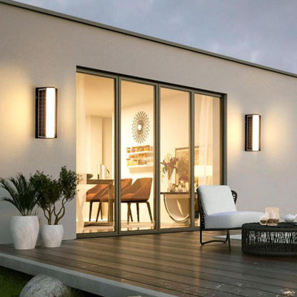 Modern Long Acrylic Solar LED Waterproof Outdoor Garden Wall Light