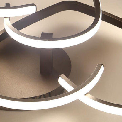 Modern Creative Solid Color Heart Iron Acrylic LED Flush Mount Light