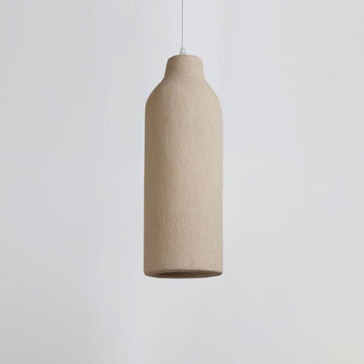 Modern Minimalist Pure Grey Geometric Shape 1-Light Pendant Light