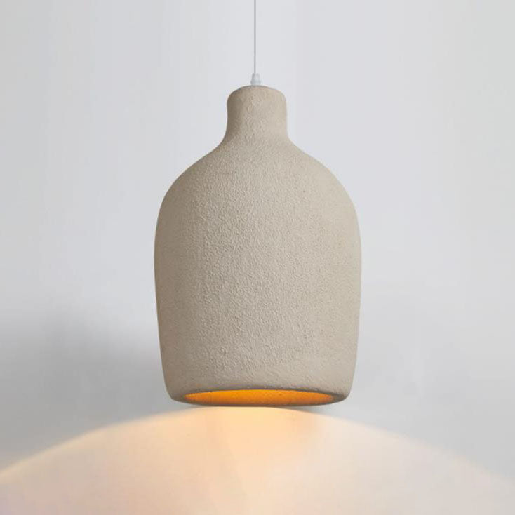 Modern Minimalist Pure Grey Geometric Shape 1-Light Pendant Light
