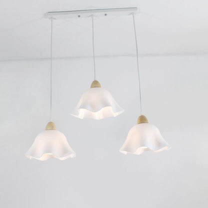 Modern Rustic Flower-shaped Wood Iron 1/3-Light Chandelier