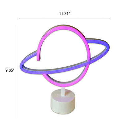 Modern Creative Planet Neon Plastic LED Night Light Table Lamp
