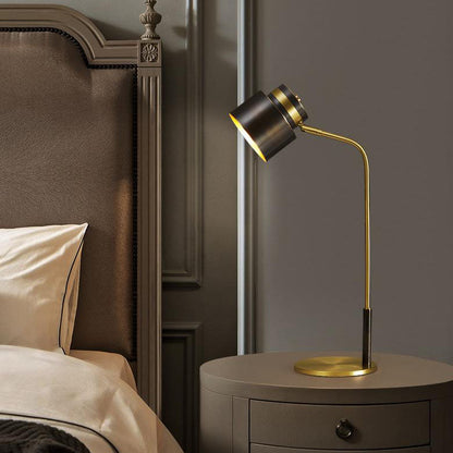 Modern Luxury Copper Cylinder Shade 1-Light Table Lamp