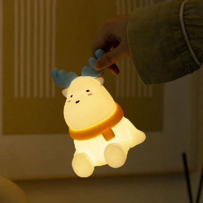 Modern Creative Moose Silicone LED Pat Night Light Table Lamp