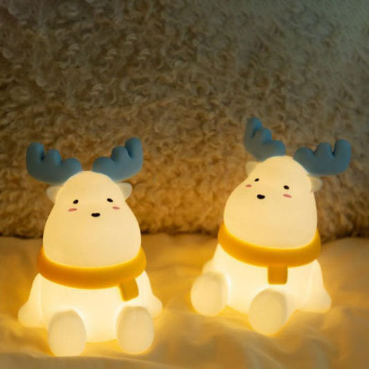 Modern Creative Moose Silicone LED Pat Night Light Table Lamp