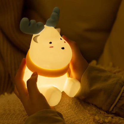 Modern Creative Moose Silicone LED Pat Night Light Table Lamp