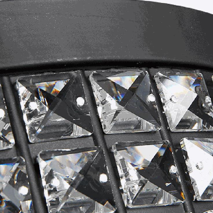 Modern Light Luxury Round Crystal Iron Crystal 4-Light Flush Mount Light