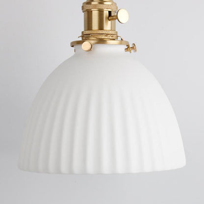 Japanese Minimalist Pure White Ceramic 1-Light Pendant Light
