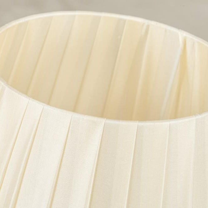 Nordic Light Luxury Fabric Cone Ceramic Base 1-Light Table Lamp