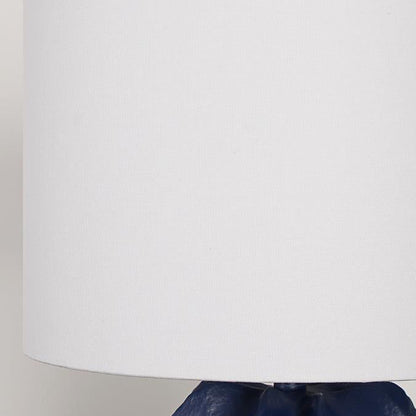 Modern Light Luxury Fabric Blue Color Painting Resin 1-Light Table Lamp