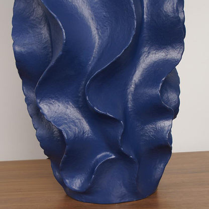 Modern Light Luxury Fabric Blue Color Painting Resin 1-Light Table Lamp