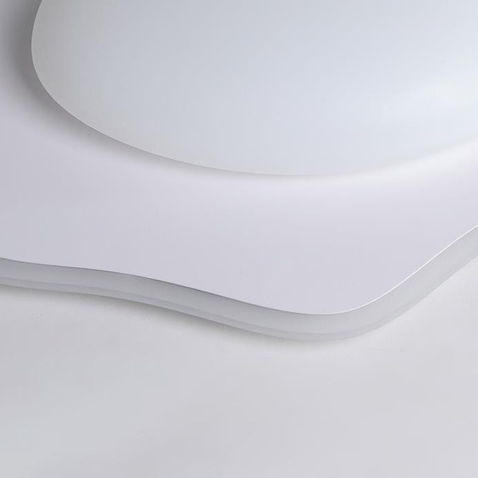 Modern Minimalist Cream Round LED Flush Mount Ceiling Light