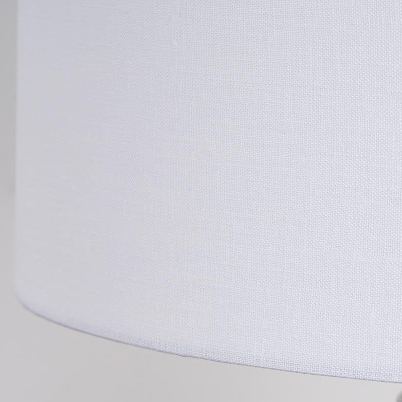 Modern Minimalist Black White Ceramic Jar Drum Fabric 1-Light Table Lamp