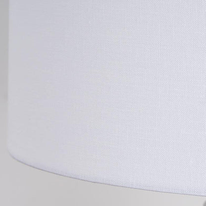 Modern Minimalist Black White Ceramic Jar Drum Fabric 1-Light Table Lamp