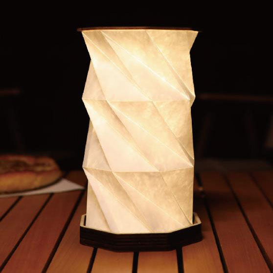 Creative Rotating Foldable Wooden Touch LED Decoration Night Light Table Lamp