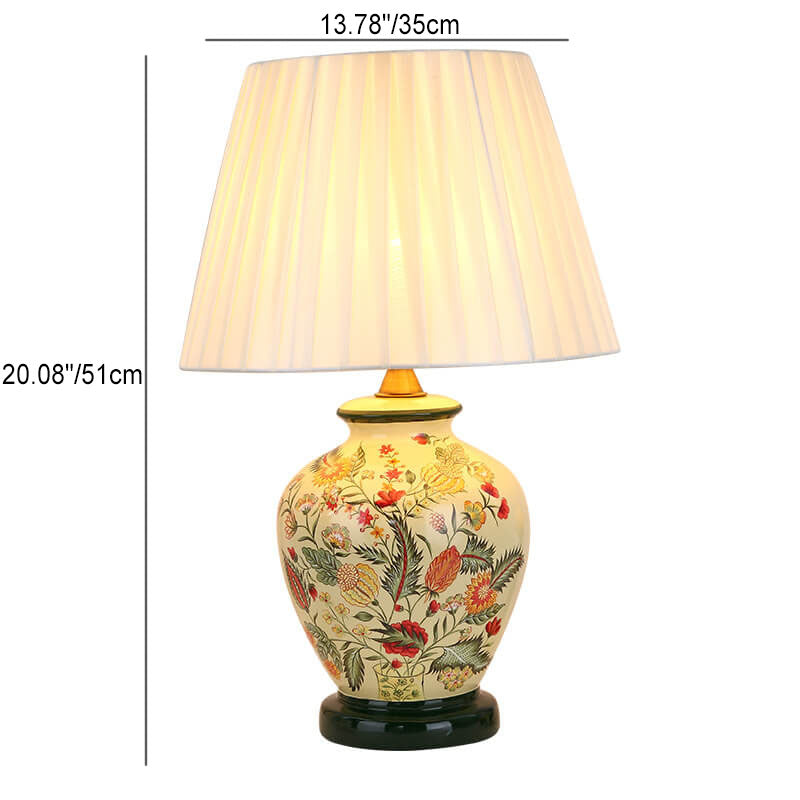 Modern Creative Warm Ceramic Cylindrical 1-Light Table Lamp