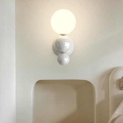 Modern Cream Style Children's Wrought Iron Sphere 1-Light Wall Sconce Lamp