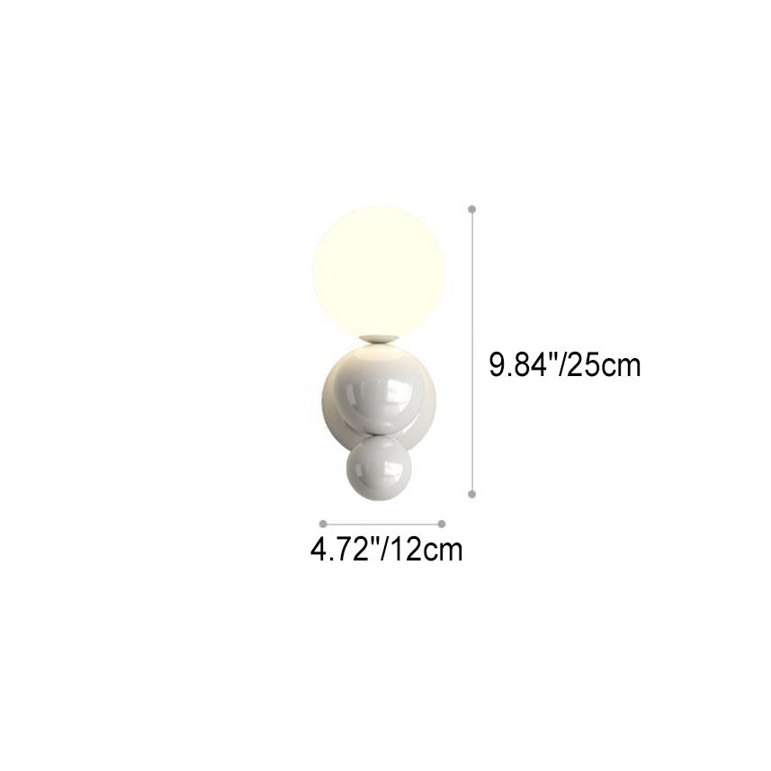 Modern Cream Style Children's Wrought Iron Sphere 1-Light Wall Sconce Lamp