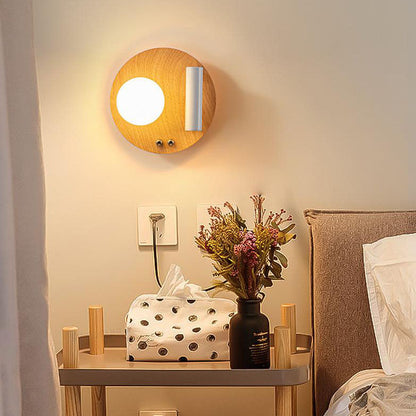 مصباح حائط LED دائري مربع من الحديد بتصميم إبداعي إسكندنافي 