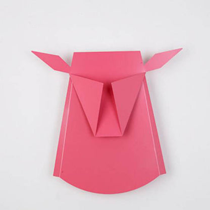 Contemporary Creative Iron Bull Head Shape LED Wall Sconce Lamp For Bedroom