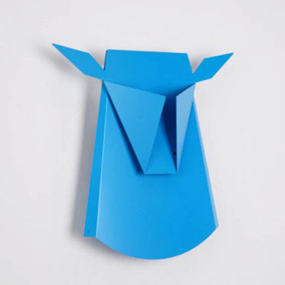 Contemporary Creative Iron Bull Head Shape LED Wall Sconce Lamp For Bedroom