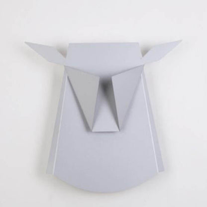 Contemporary Creative Iron Bull Head Shape LED Wall Sconce Lamp For Bedroom