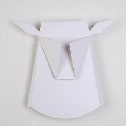 Contemporary Creative Iron Bull Head Shape LED Wall Sconce Lamp For Bedroom