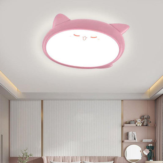 Creative Adorable Duck Totoro Acrylic Round LED Kids Flush Mount Ceiling Light