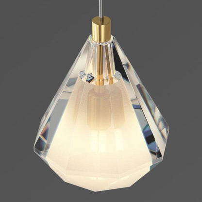 Contemporary Nordic Crystal Drop1-Light Pendant Light For Bedroom