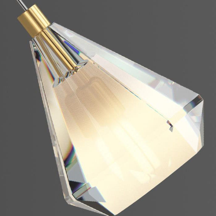 Contemporary Nordic Crystal Drop1-Light Pendant Light For Bedroom