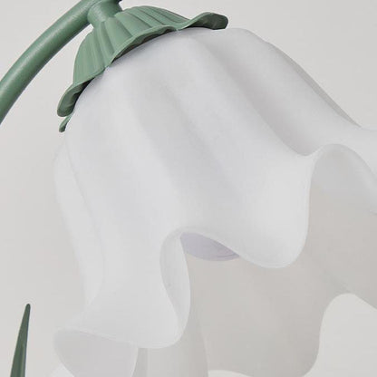 Contemporary Creative Wrought Iron Acrylic Flower 1-Light Table Lamp For Bedroom