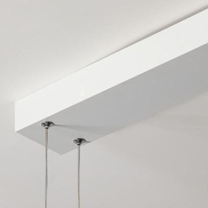 Modern Minimalist One-Shaped Long Strip Acrylic Shade Iron LED Island Light Pendant Light For Dining Room