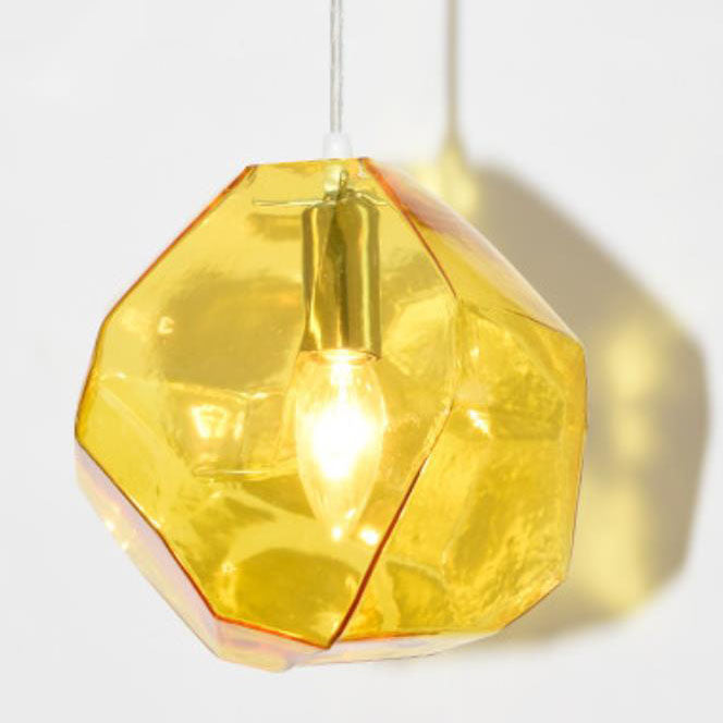 Modern Simplicity Irregular Shape Glass 1-Light Pendant Light For Living Room