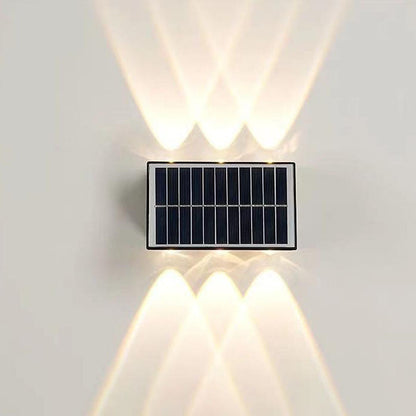 Contemporary Industrial Solar Waterproof ABS Column LED Wall Sconce Lamp For Outdoor Patio
