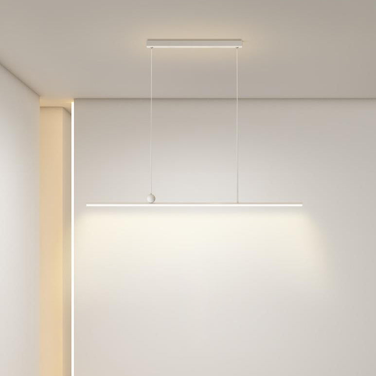 ثريا جزيرة LED مصنوعة من الحديد والألومنيوم والأكريليك بتصميم عصري بسيط لغرفة الطعام 